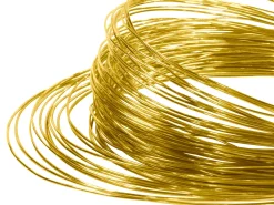 18ct Yellow Gold Medium Cf Solder Round Wire 0.50mm, 100% Recycled Gold