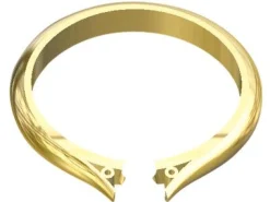 18ct Yellow Gold Medium Tapered Ring Shank With Cheniers Size M