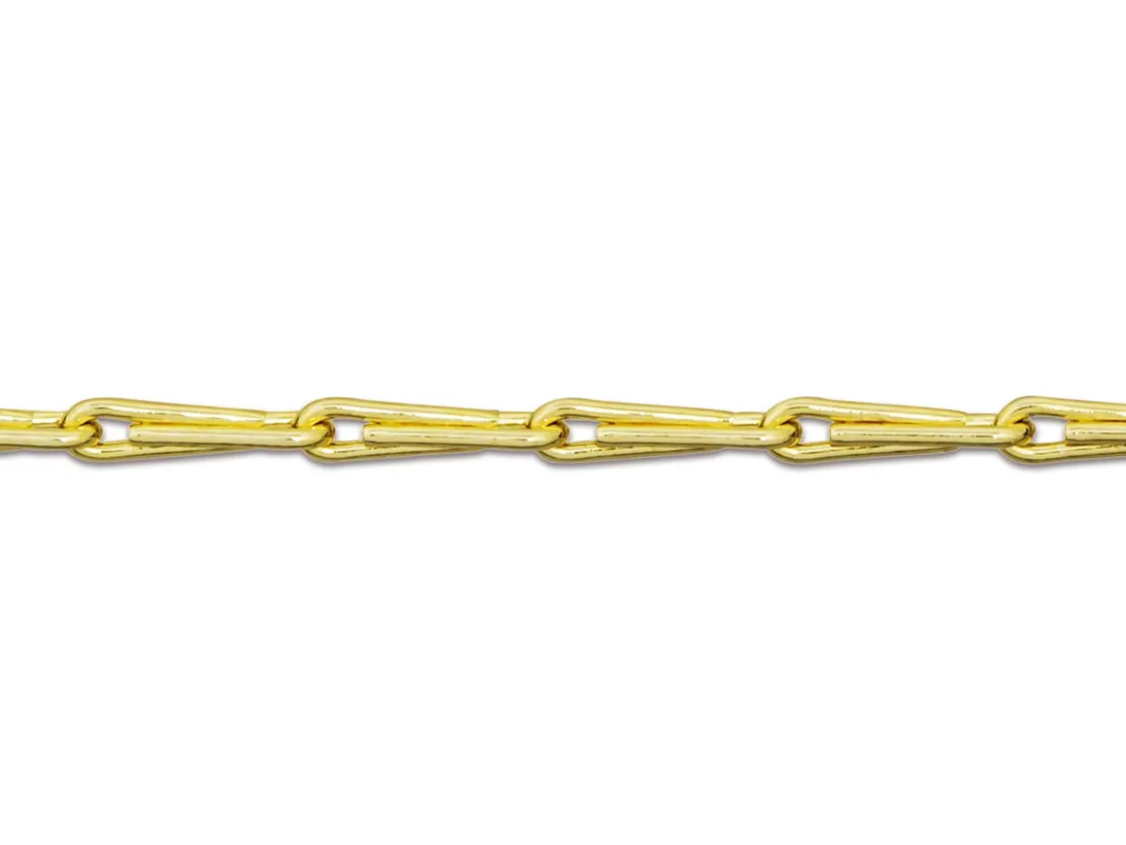 9ct Yellow Gold 1.4mm Barleycorn Chain 18"/45cm Hallmarked