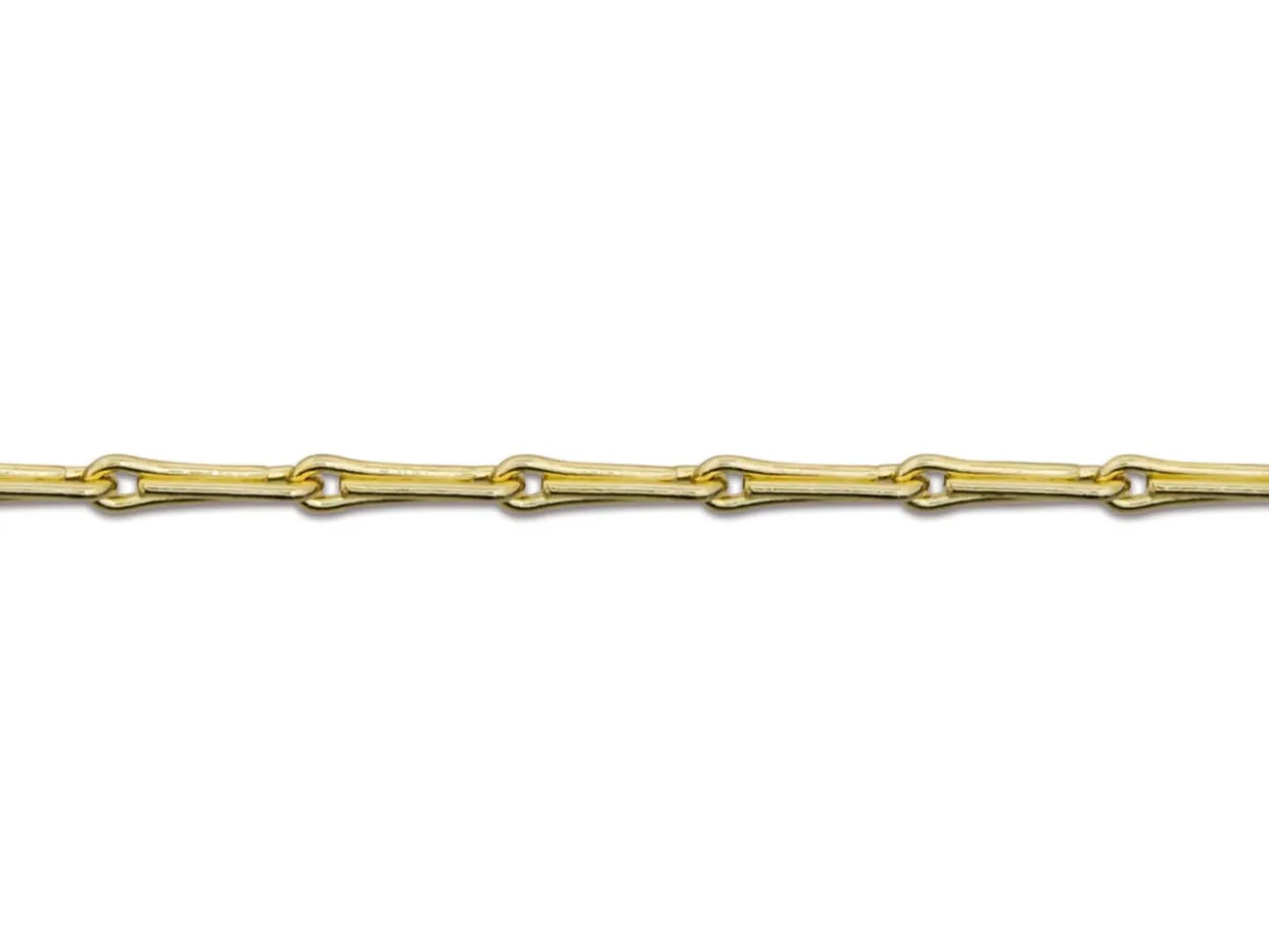 9ct Yellow Gold 1.0mm Barleycorn Chain 20"/50cm Hallmarked