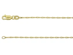 9ct Yellow Gold 1.4mm Barleycorn Chain 20"/50cm Hallmarked