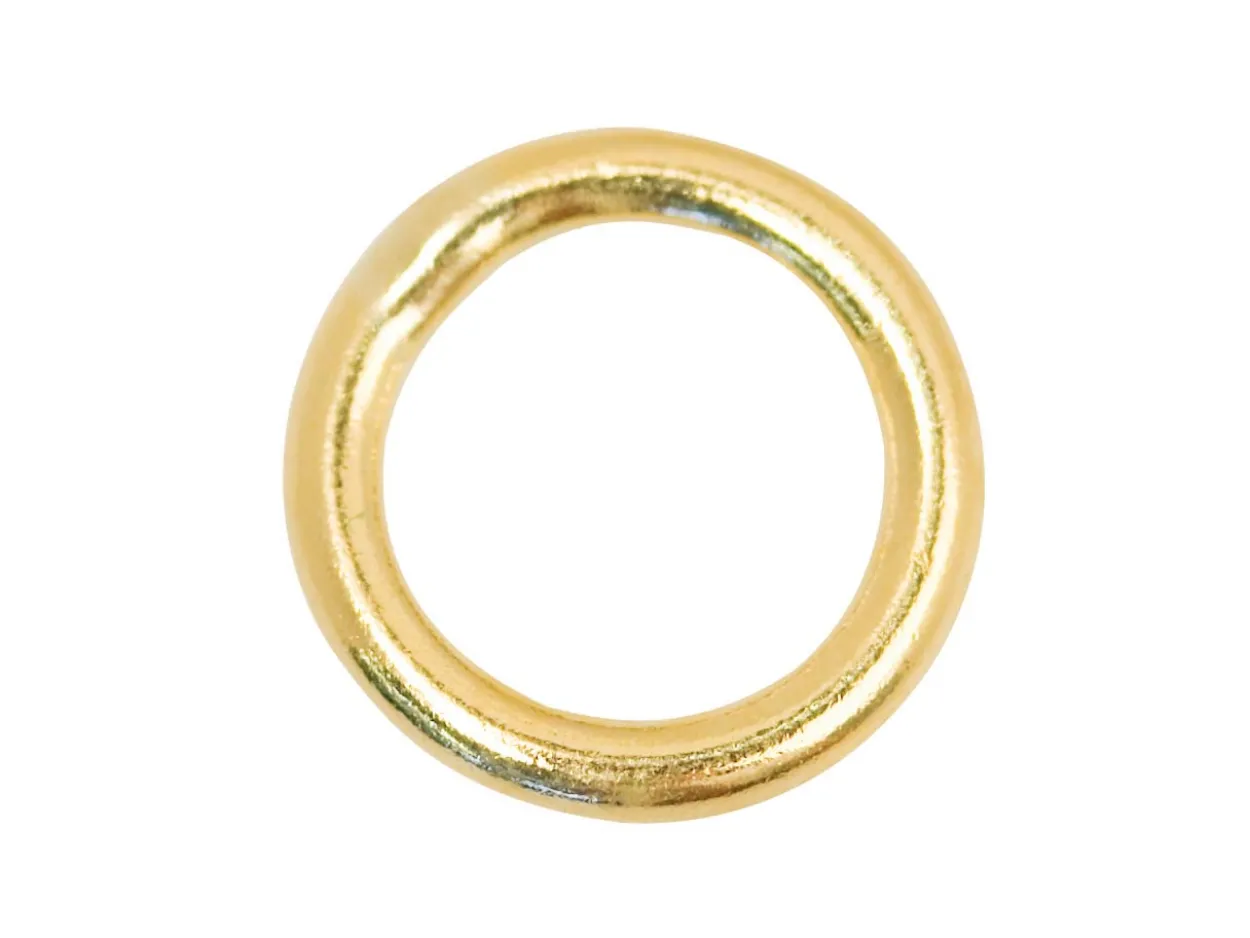 9ct Yellow Gold 4mm Closed Jump Ring Pack of 4, 4.0mm X 0.6mm