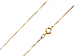 9ct Yellow Gold 0.7mm Diamond Cut Curb Chain 18"/45cm Unhallmarked