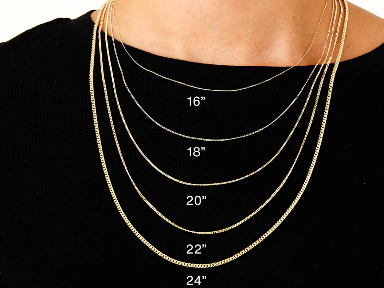 9ct Yellow Gold 0.7mm Diamond Cut Curb Chain 20"/50cm Unhallmarked