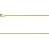 18ct Yellow Gold 0.9mm Diamond Cut Curb Chain 18"/45cm Hallmarked