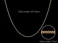 9ct Yellow Gold 1.3mm Diamond Cut Curb Chain 20