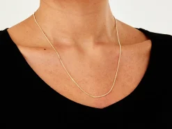 9ct Yellow Gold 1.3mm Diamond Cut Curb Chain 20