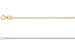 18ct Yellow Gold 0.8mm Diamond Cut Curb Chain 18"/45cm Unhallmarked