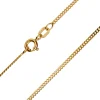 9ct Yellow Gold 1.3mm Diamond Cut Curb Chain 22"/55cm Hallmarked