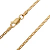 9ct Yellow Gold 1.8mm Diamond Cut Curb Chain 18"/45cm Hallmarked