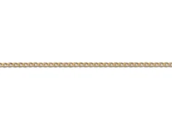 18ct Yellow Gold 0.6mm Diamond Cut Curb Chain 18