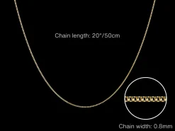9ct Yellow Gold 0.8mm Diamond Cut Curb Chain 20