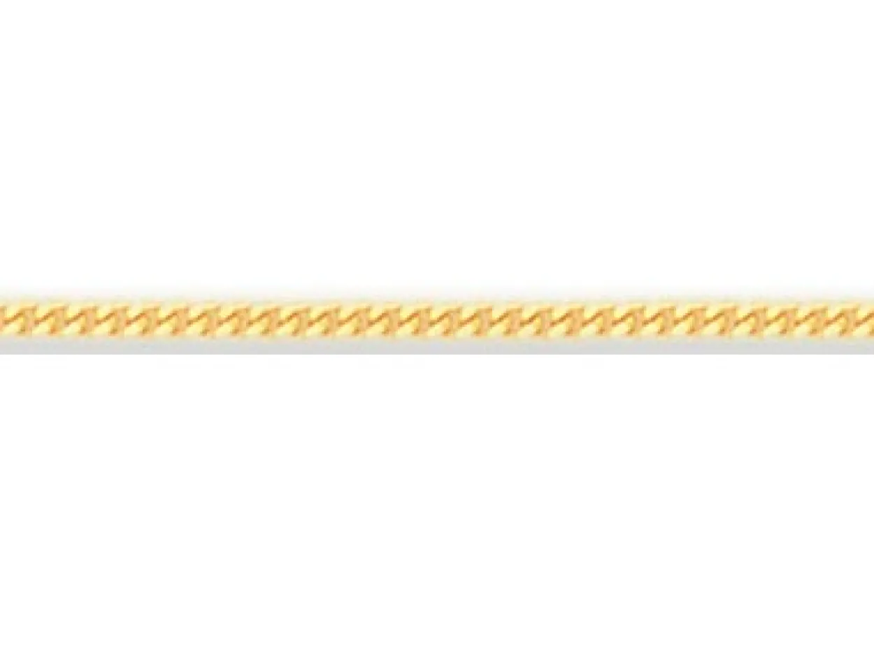18ct Yellow Gold 1.2mm Diamond Cut Curb Chain Loose Unhallmarked