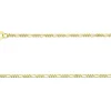 9ct Yellow Gold 1.3mm Diamond Cut Figaro Chain 18"/45cm Hallmarked