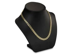 9ct Yellow Gold 6.5mm Diamond Cut Metric Curb Chain 18