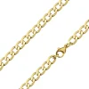 9ct Yellow Gold 5.7mm Diamond Cut Metric Curb Chain 16"/40cm Hallmarked