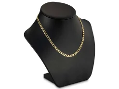 9ct Yellow Gold 4.8mm Diamond Cut Metric Curb Chain 18