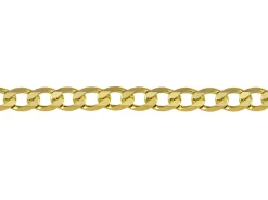 9ct Yellow Gold 3.0mm Diamond Cut Metric Curb Chain 16