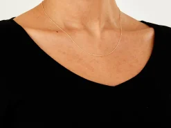 9ct Yellow Gold 0.8mm Diamond Cut Oval Belcher Chain 18