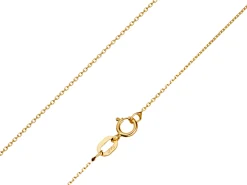 9ct Yellow Gold 0.8mm Diamond Cut Oval Belcher Chain 20"/50cm Unhallmarked