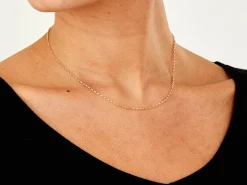 9ct Yellow Gold 1.5mm Diamond Cut Oval Belcher Chain 16