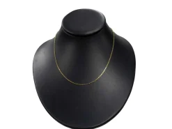 9ct Yellow Gold 1.5mm Diamond Cut Oval Trace Chain 18