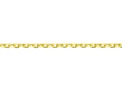9ct Yellow Gold 0.8mm Diamond Cut Oval Trace Bracelet With Extender 7-8