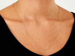 9ct Yellow Gold 1.5mm Diamond Cut Oval Belcher Chain 22