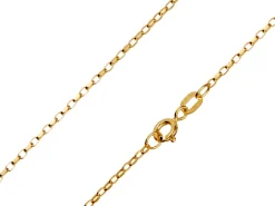 9ct Yellow Gold 1.5mm Diamond Cut Oval Belcher Chain 24"/60cm Hallmarked