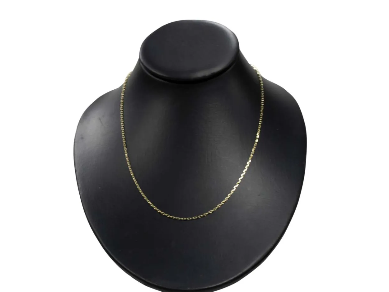 9ct Yellow Gold 2.0mm Diamond Cut Oval Trace Chain 20"/50cm Hallmarked