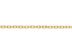 18ct Yellow Gold 0.8mm Diamond Cut Oval Trace Chain 20