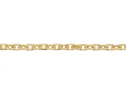 18ct Yellow Gold 1.3mm Diamond Cut Oval Trace Chain 16