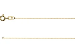 18ct Yellow Gold 0.8mm Diamond Cut Oval Trace Chain 18"/45cm Hallmarked