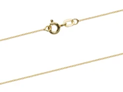 18ct Yellow Gold 0.8mm Diamond Cut Oval Trace Chain 18"/45cm Hallmarked