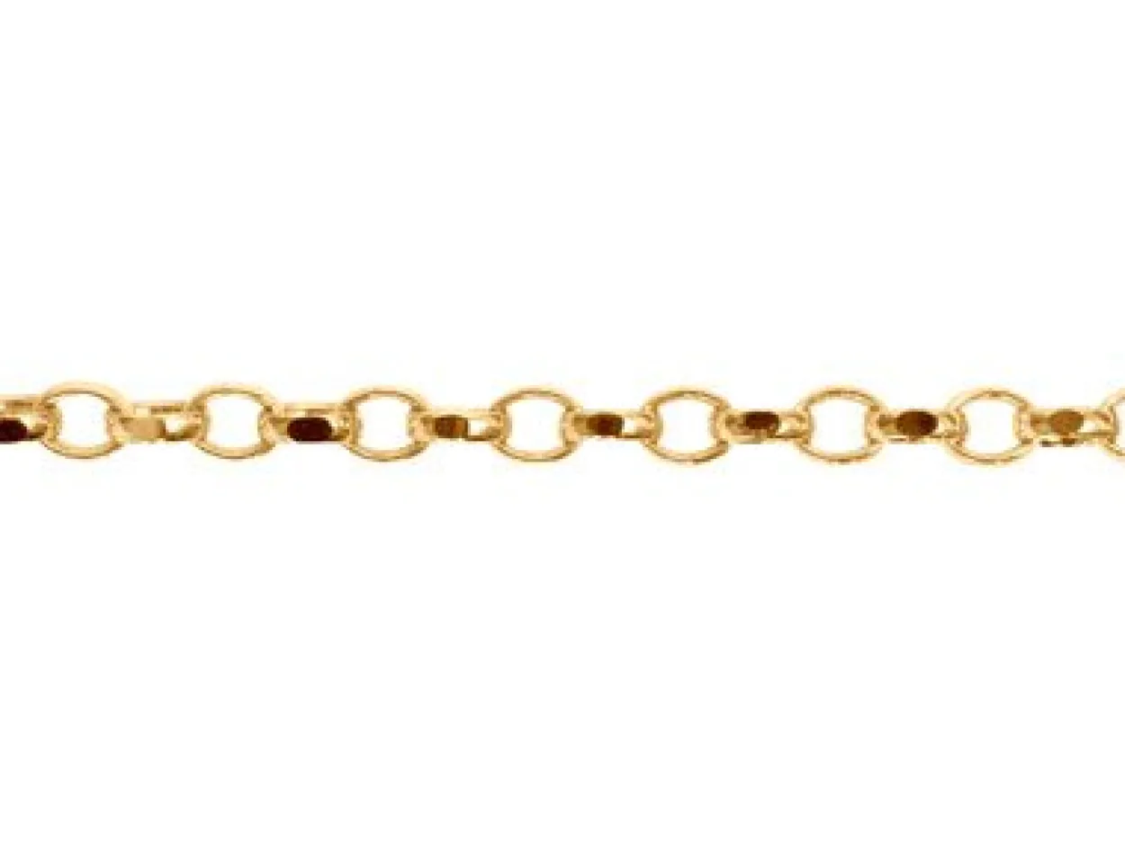 9ct Yellow Gold 2.8mm Diamond Cut Oval Belcher Chain Loose Unhallmarked