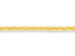 18ct Yellow Gold 1.2mm Diamond Cut Oval Trace Chain Loose Unhallmarked