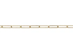 9ct Yellow Gold 1.7mm Diamond Cut Paperclip Trace Chain Loose Unhallmarked