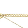 9ct Yellow Gold 3.5mm Double Curb Bracelet 7.5"/19cm Padlock & Safety Chain Hallmarked