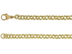9ct Yellow Gold 4.0mm Double Round Belcher Chain 18"/45cm Hallmarked