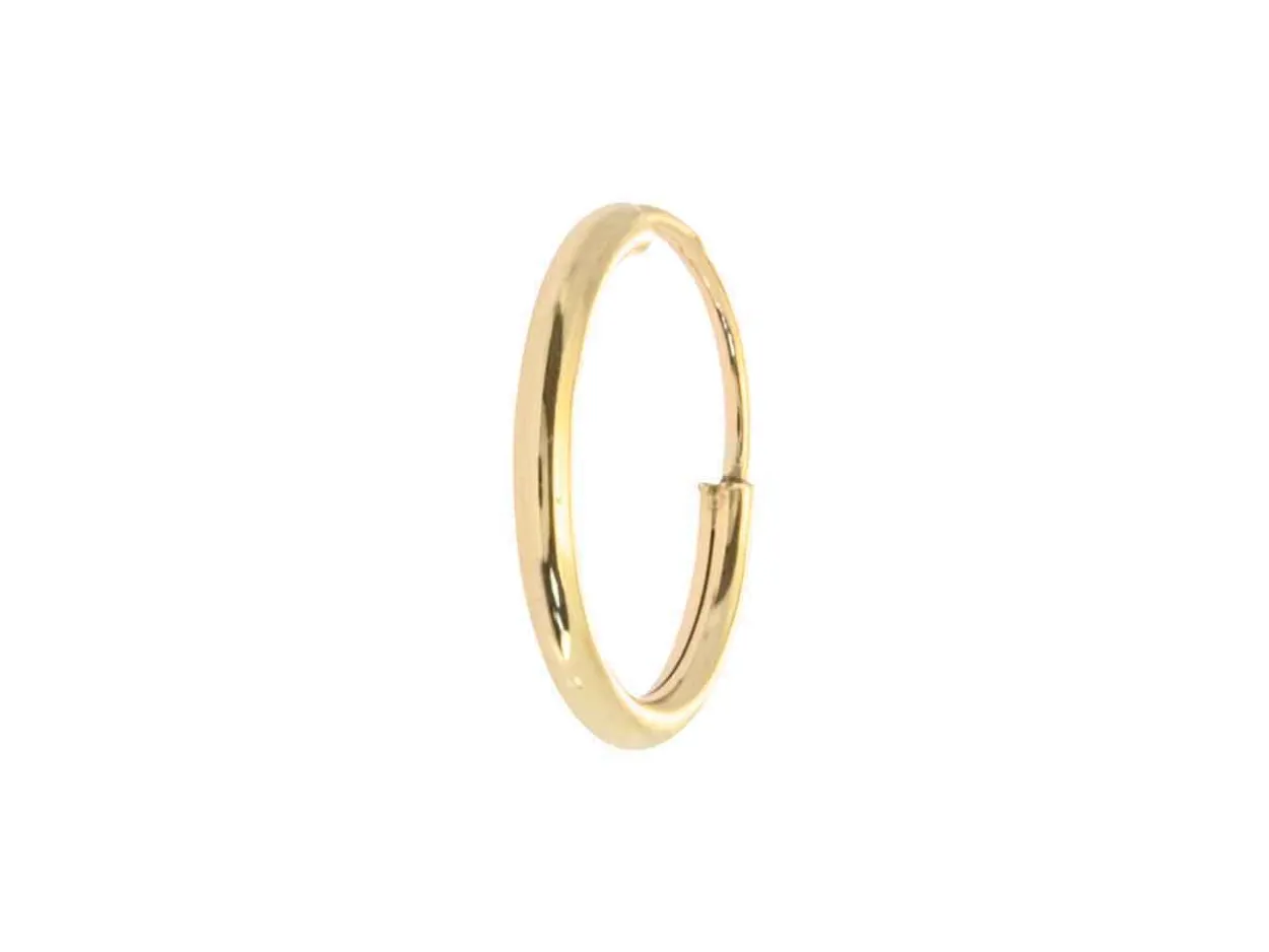 9ct Yellow Gold 10.0mm Endless Sleeper Hoops, Pack Of 2