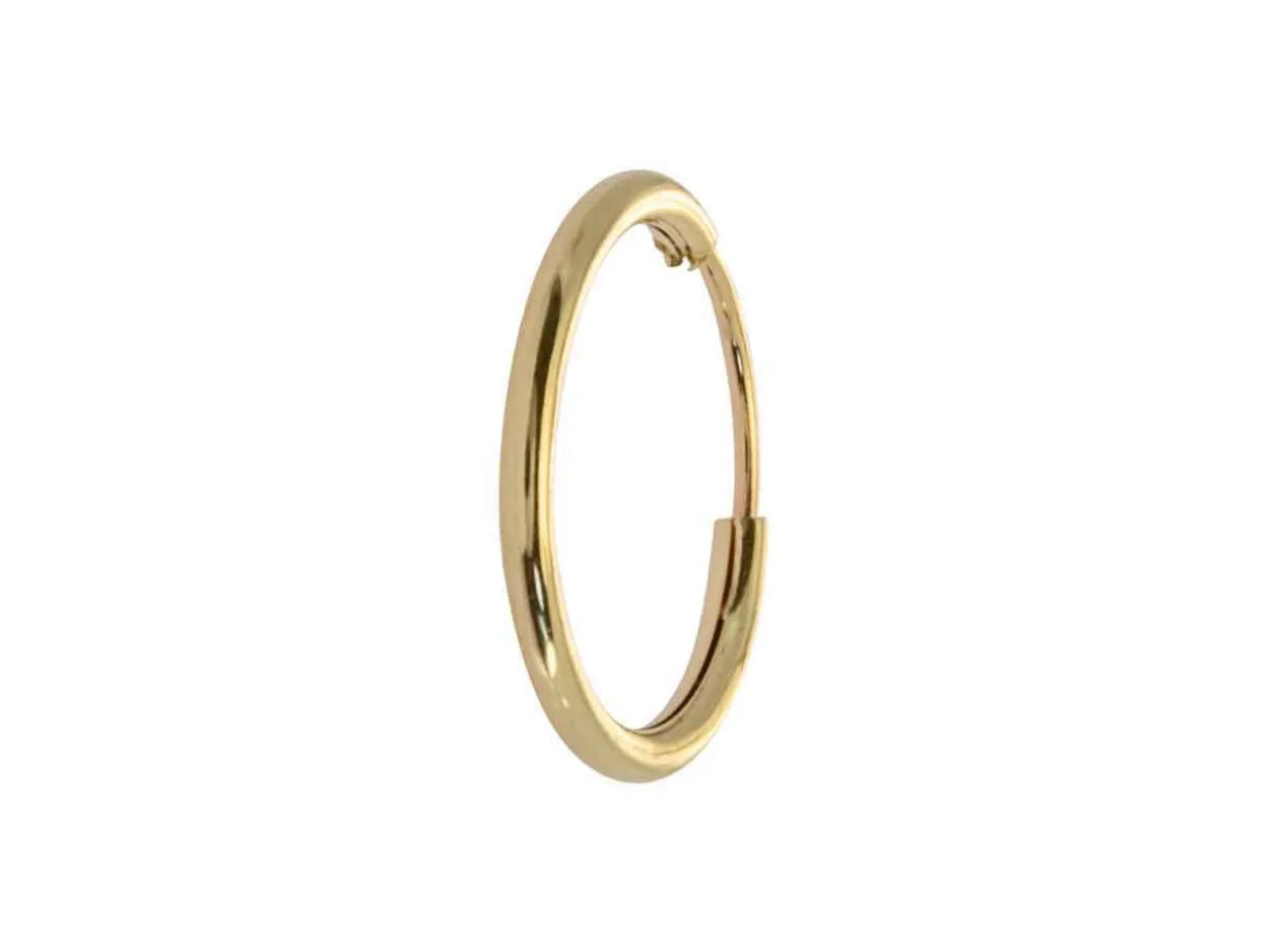 9ct Yellow Gold 12.0mm Endless Sleeper Hoops, Pack Of 2