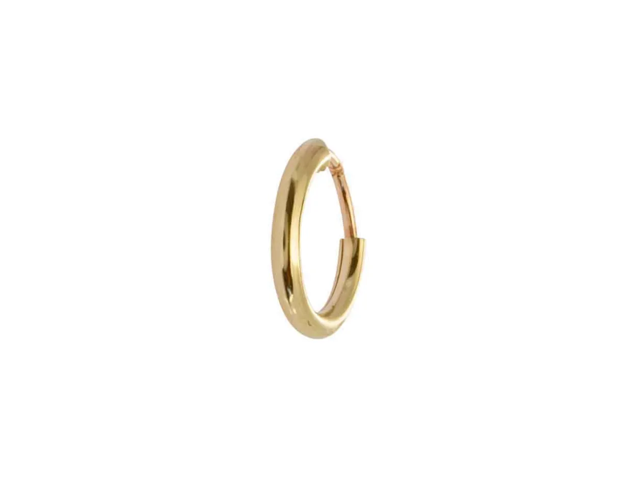 9ct Yellow Gold 8.0mm Endless Sleeper Hoops, Pack Of 2