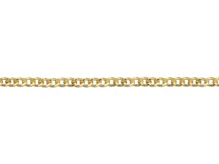 9ct Yellow Gold 1.8mm Filed Hollow Curb Chain 18
