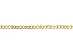 9ct Yellow Gold 1.8mm Filed Hollow Curb Chain 20