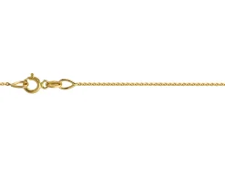 14ct Yellow Gold 0.6mm Filed Round Belcher Chain 18"/45cm Hallmarked