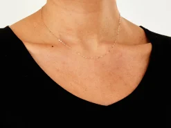 9ct Yellow Gold 1.2mm Flat Filed Oval Trace Chain 16