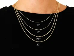 9ct Yellow Gold 1.2mm Flat Filed Oval Trace Chain 16