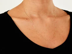 9ct Yellow Gold 1.2mm Flat Filed Oval Trace Chain 20