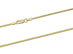 9ct Yellow Gold 1.3mm Franco Chain 16"/40cm Hallmarked