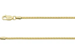 9ct Yellow Gold 1.4mm Franco Chain 20"/50cm Hallmarked